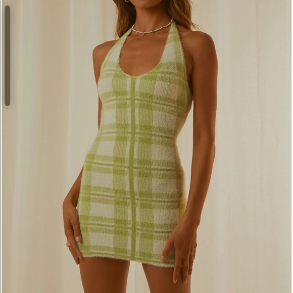 Peppermayo | Dresses | Peppermayo Keep It Moving Mini Dress In Green Plaid  | Poshmark